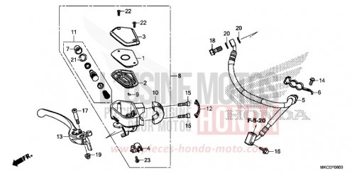FRONT BRAKE MASTER CYLINDER GL1800BK de 2019